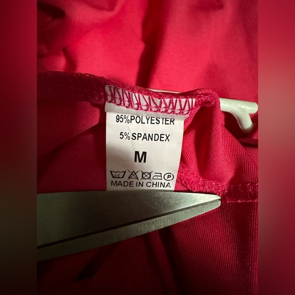 Hot Pink V-Neck Jumpsuit With Criss Cross Back - Picture 5 of 6